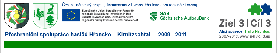 Přeshraniční spolupráce hasičů Hřensko – Kirnitzschtal 2009 – 2011